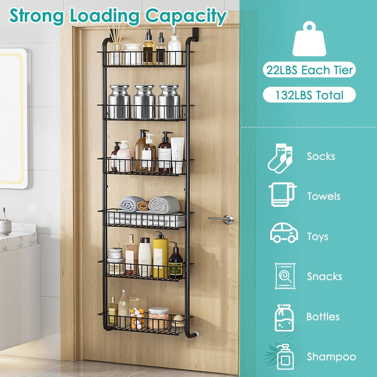 6-Tier Over Door Pantry Organizer Cheap Sale Cheap