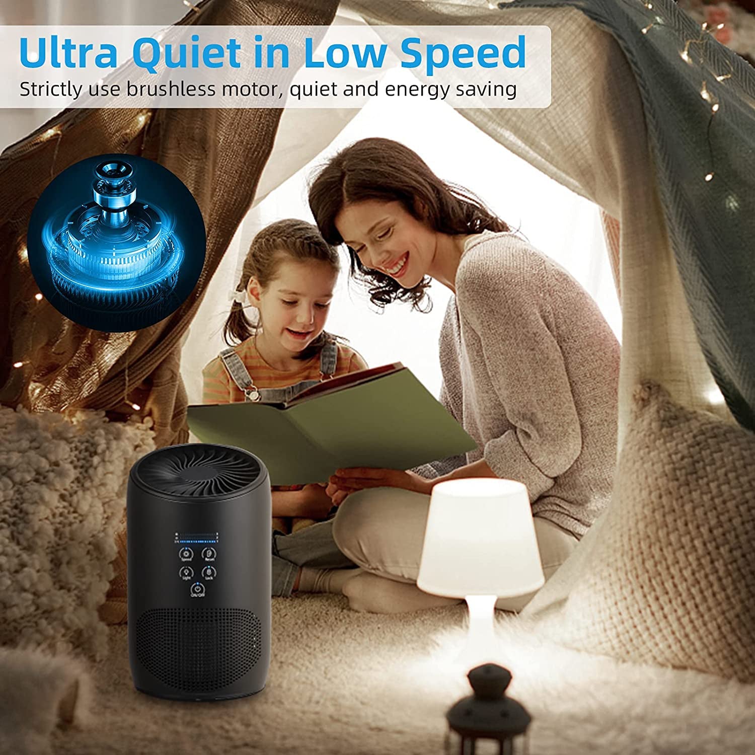 Ultra Quiet HEPA Air Purifier for Home Bedroom Clearance Manchester