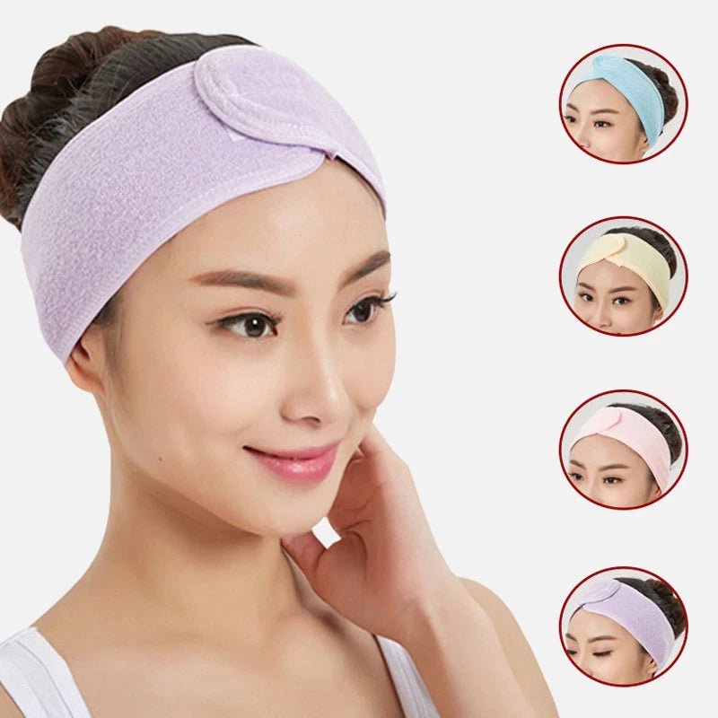 6-Pieces: Women's Face Wash Bath Makeup Hairband Sale Discount