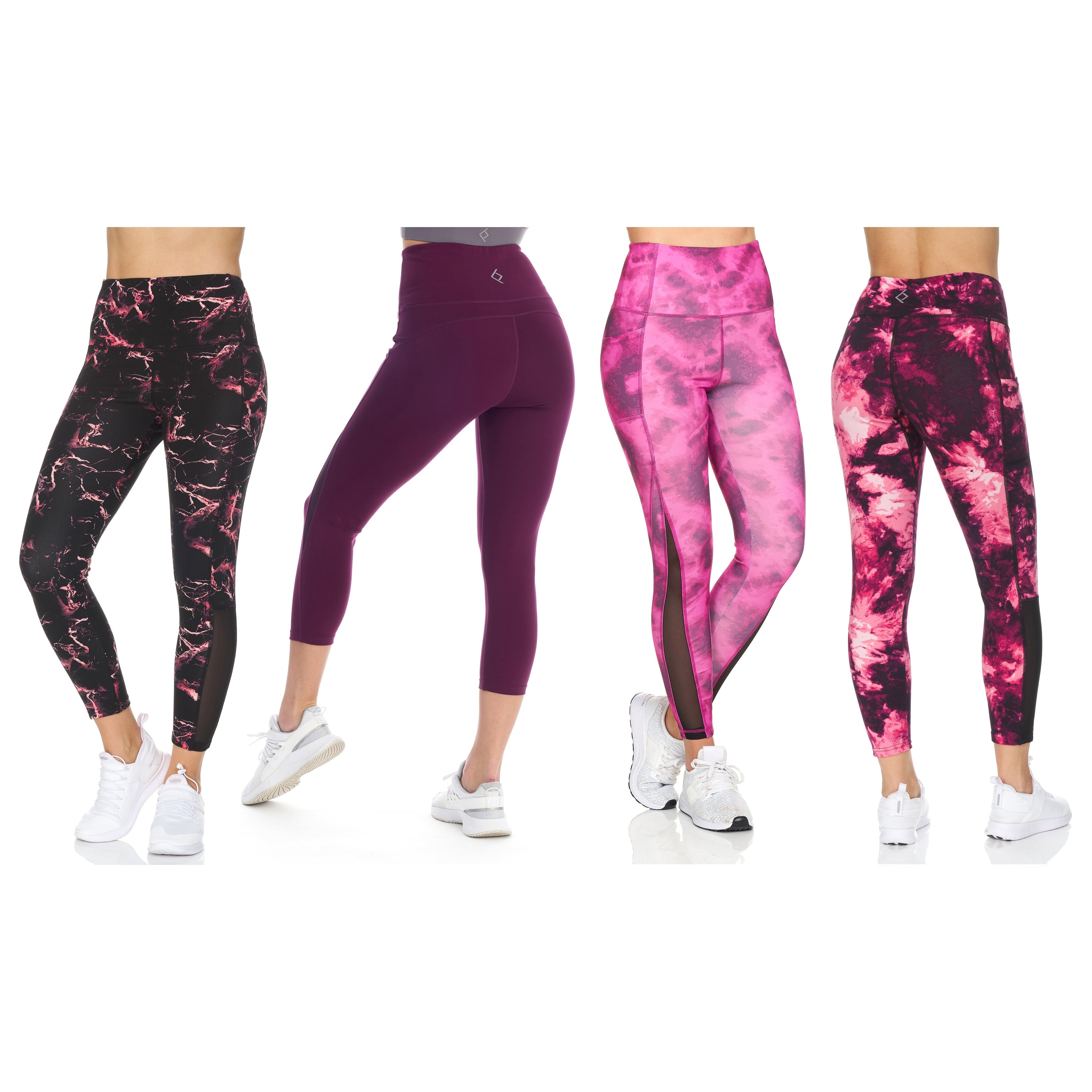 4-Pack: Women's Active High Waist Leggings With Mesh & Pockets Cheap Sale Latest Collections