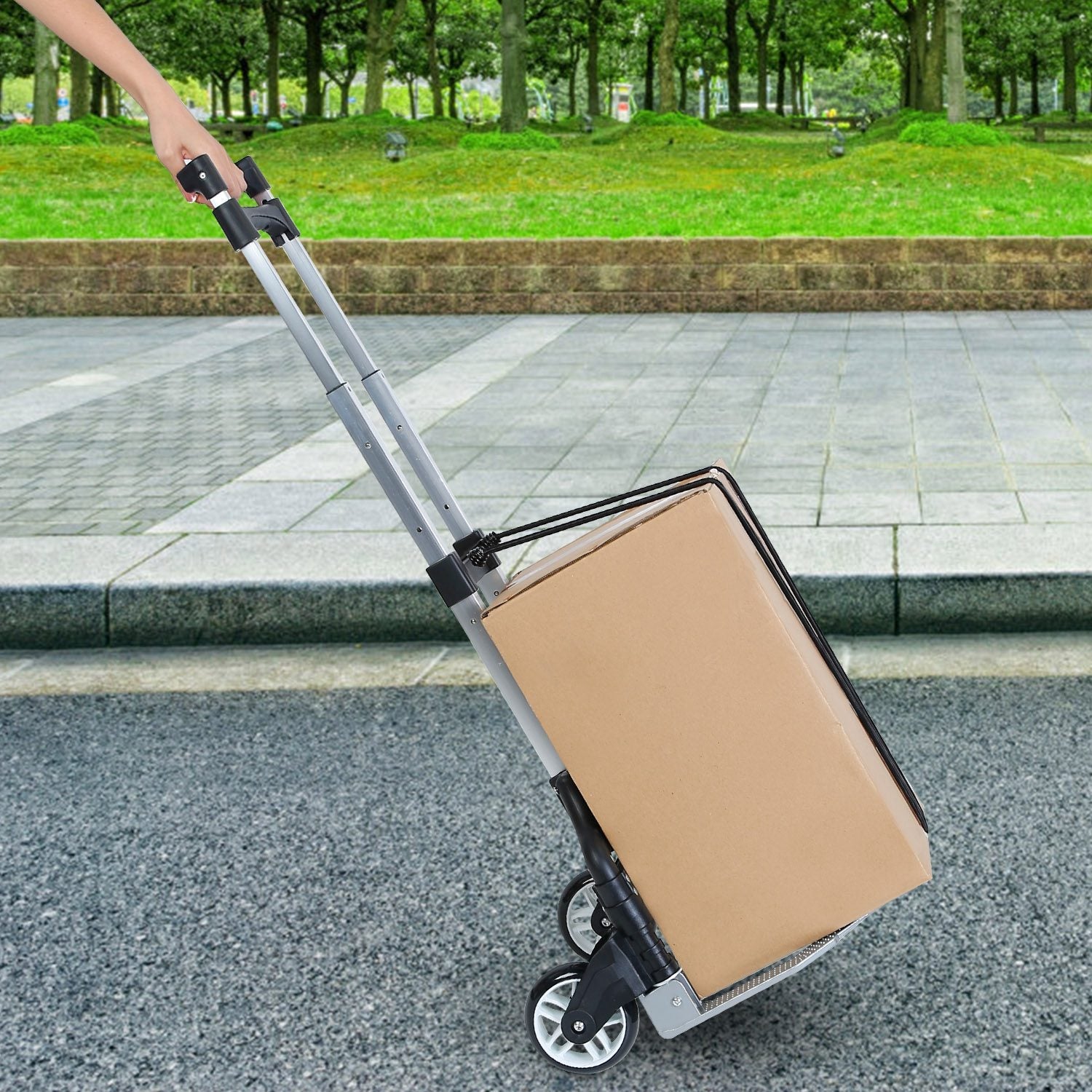 Folding Luggage Cart With Elastic Rope Sale Free Shipping