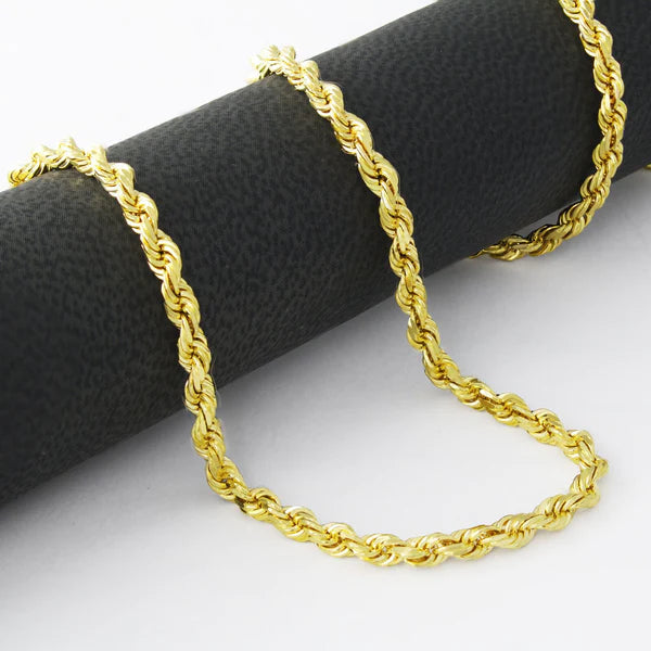 14K Solid Yellow Gold 3mm Rope Necklace Chain Buy Cheap Find Great