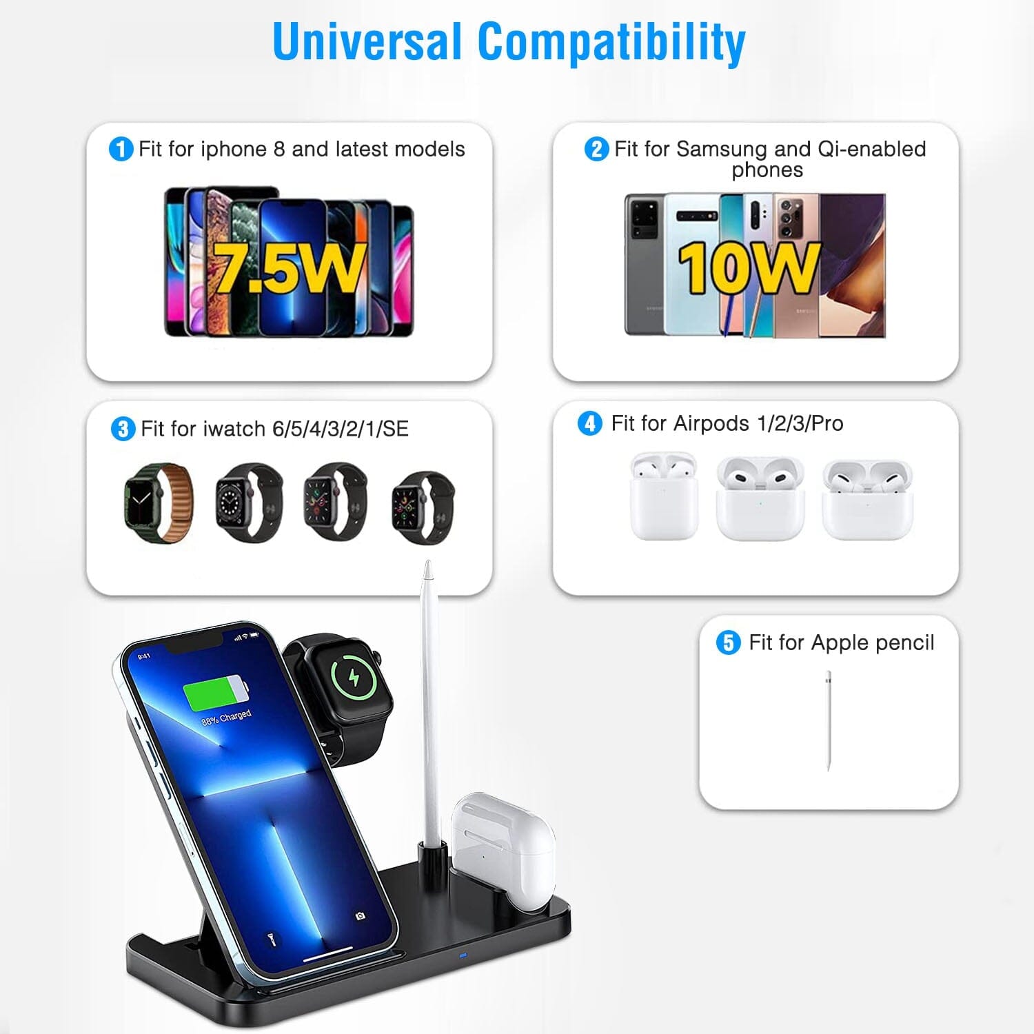 4-in-1 Foldable Wireless Charger Cheap Sale Shop For