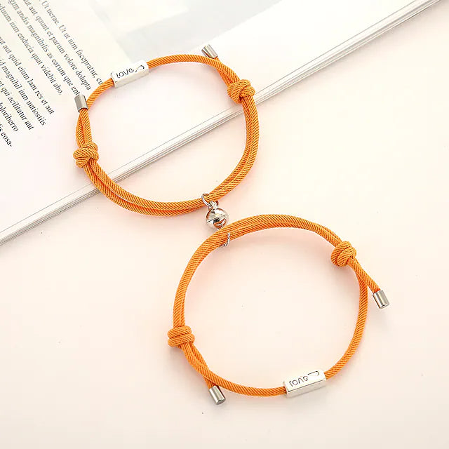 Magnetic Adjustable Simple Rope Couple Bracelet Original Cheap Pice