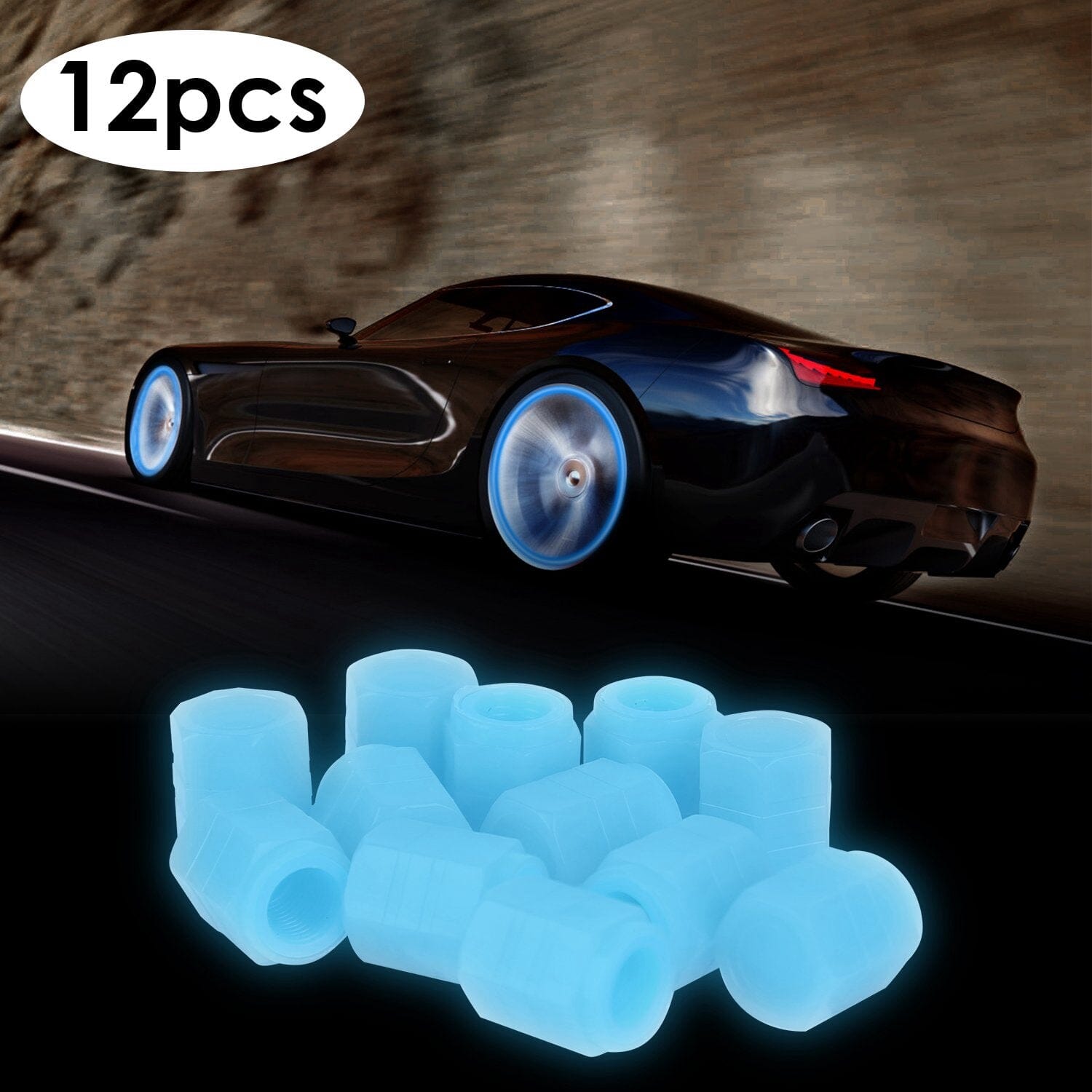 12-Piece: Luminous Car Tire Valve Stem Covers Outlet Pices