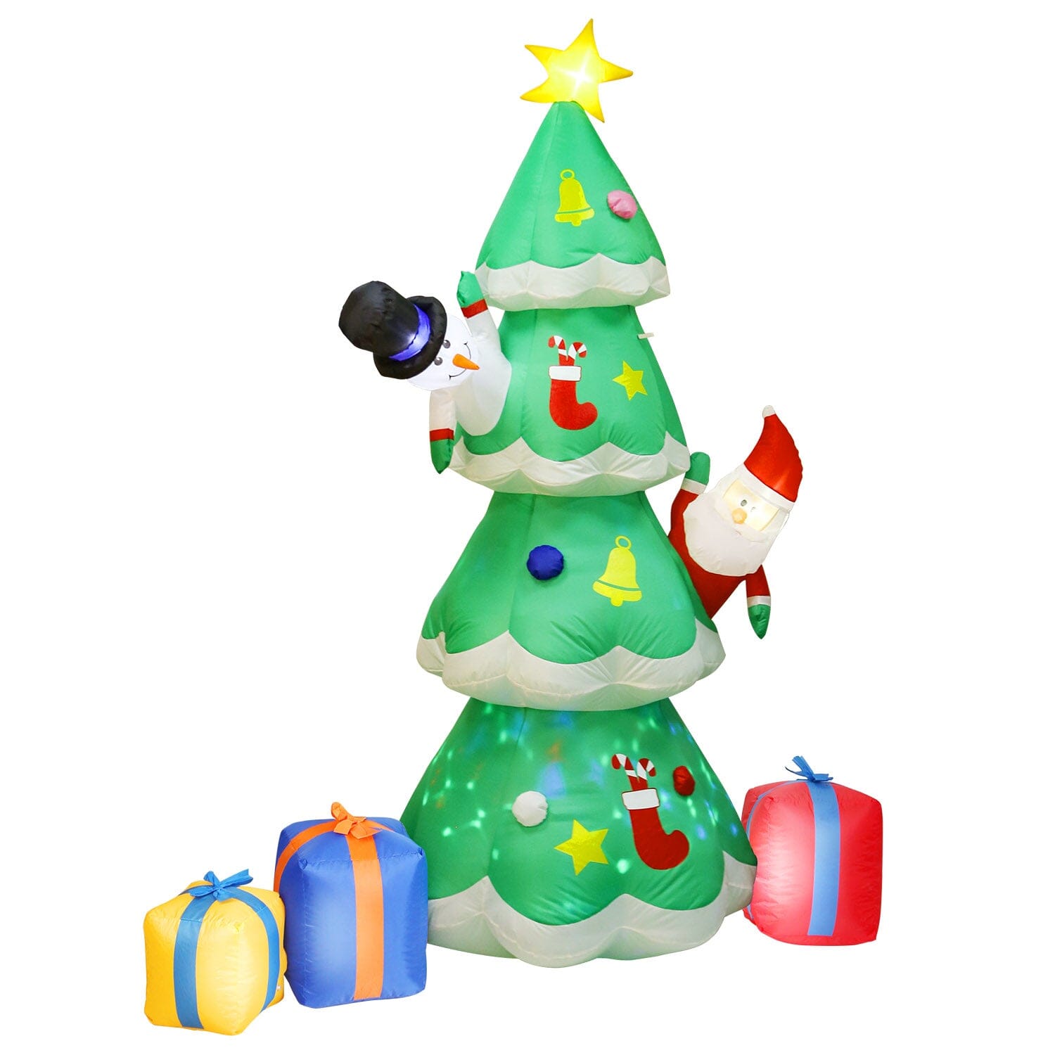 Christmas Tree Inflatable Decoration with LED Light Built-in Air Blower Discount Footaction