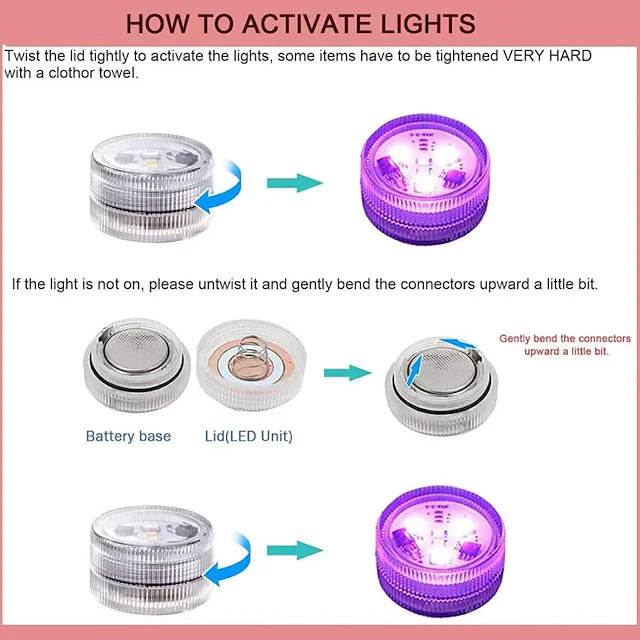 12-Piece: LED RGB Diving Light Remote Control Decorative Light Find Great Online