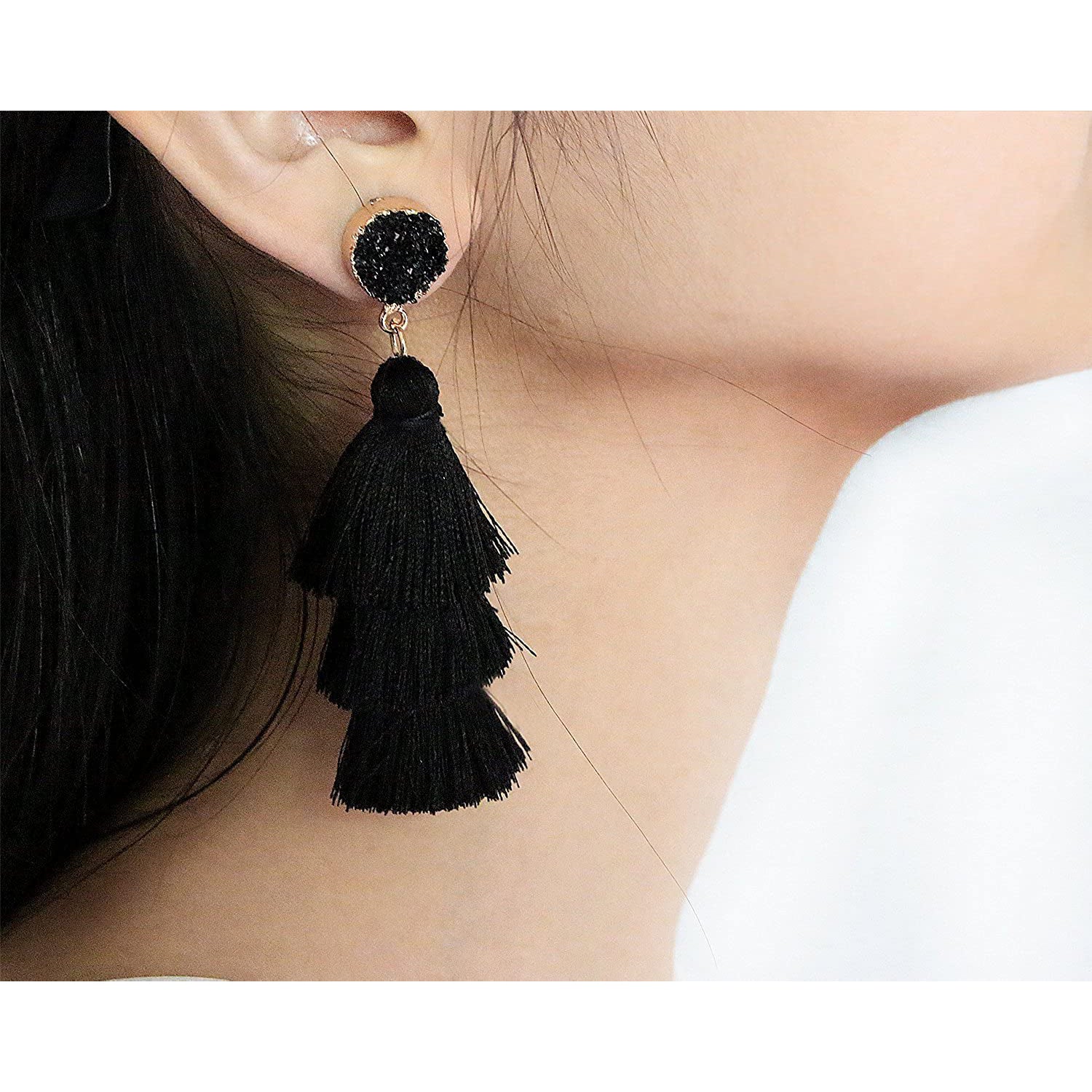 Me&Hz Colorful Layered Tassel Earrings Discount The Cheapest