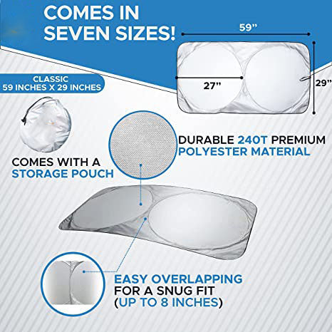EcoNour Car Windshield Sun Shade with Storage Pouch Official Site Cheap Online