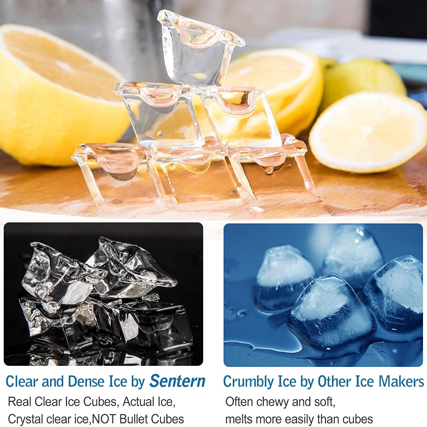 Portable Countertop Clear Ice Maker Stainless Steel Ice Maker Discount Shop For