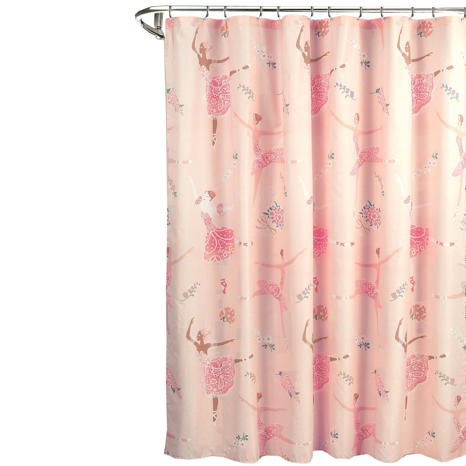 Kidz Mix Dancing Ballerinas Shower Curtain Cheap Sale 2025 Unisex