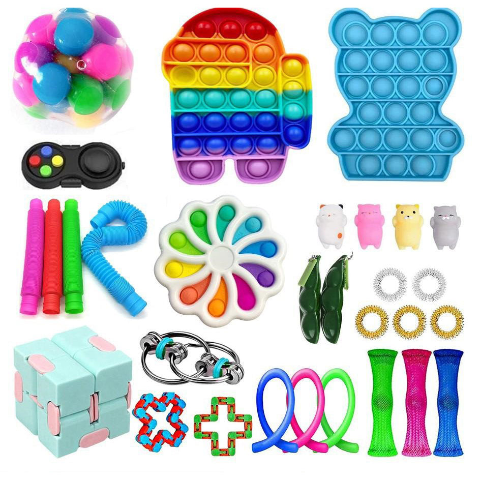 31-Piece: Fidget Sensory Toy Set - Stress Relief for Kids and Adults Clearance Nicekicks