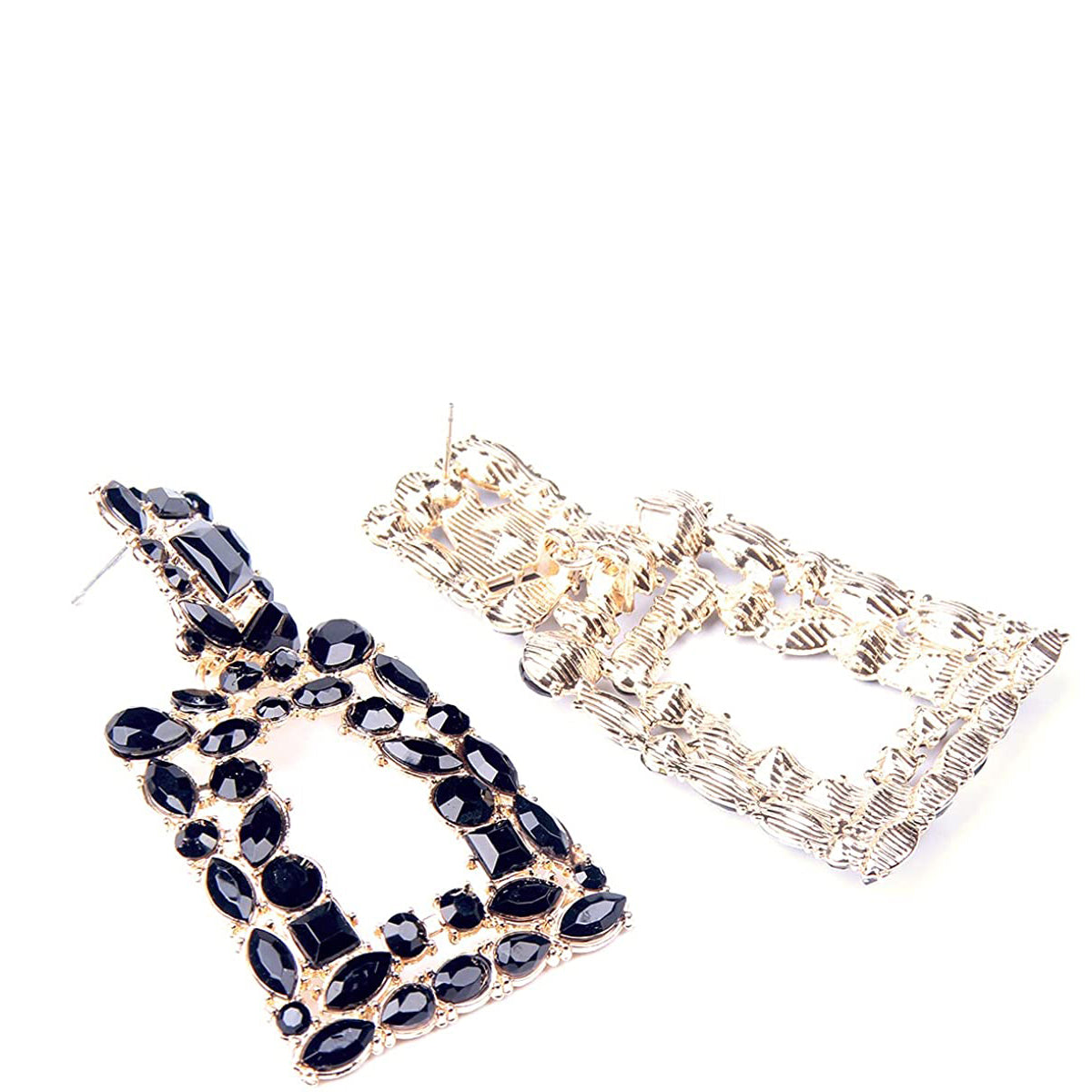 Women's Rhinestone Rectangle Drop Earrings Cheap Pice Store