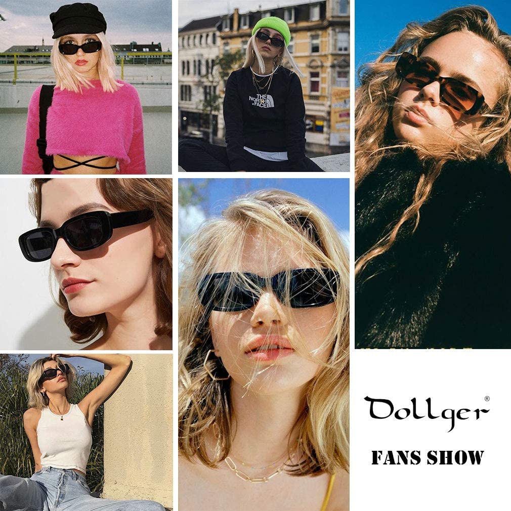 Dollger Retro Fashion Rectangular Sunglasses For Sale