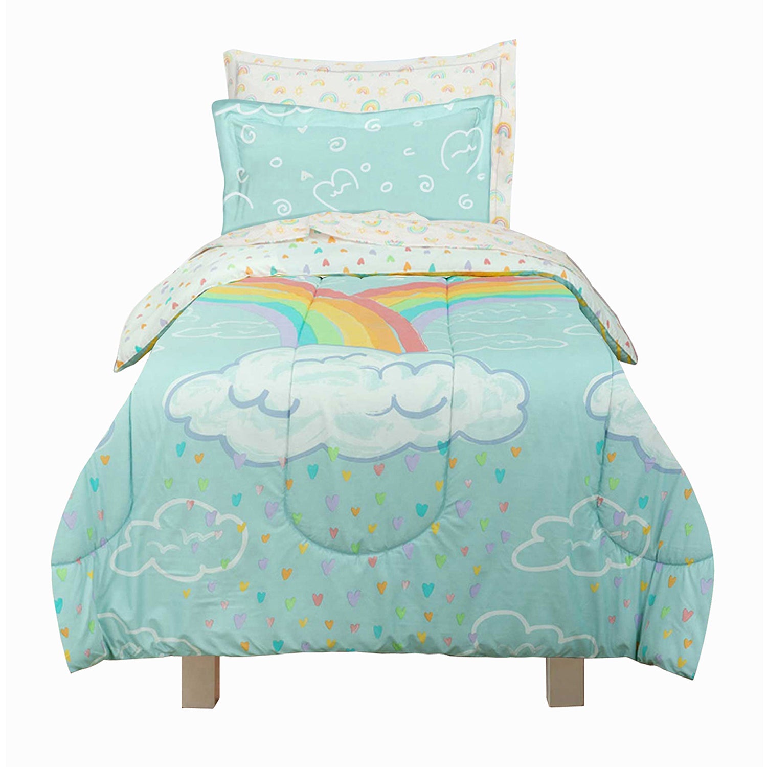 Kidz Mix Rainbow Clouds Bed in a Bag Clearance Latest