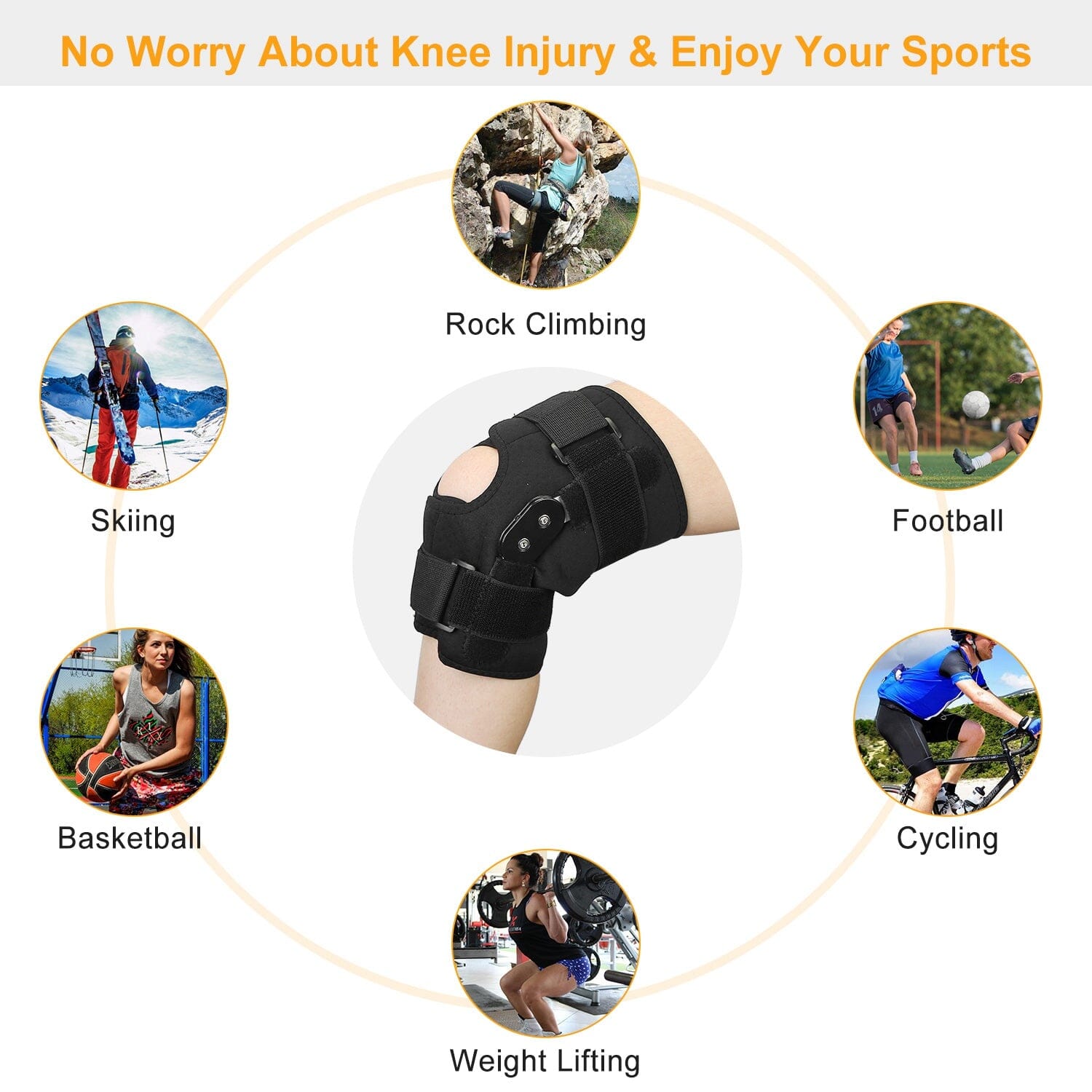 Adjustable Open Patella Compression Knee Brace From China Sale Online