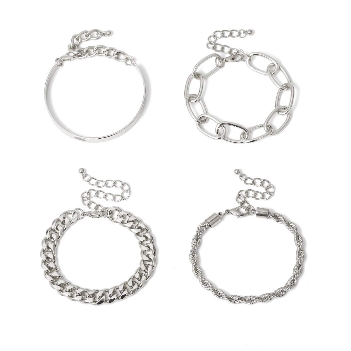 4-Piece: Women Adjustable Boho Chain Bracelets Set Cheap Outlet Locations