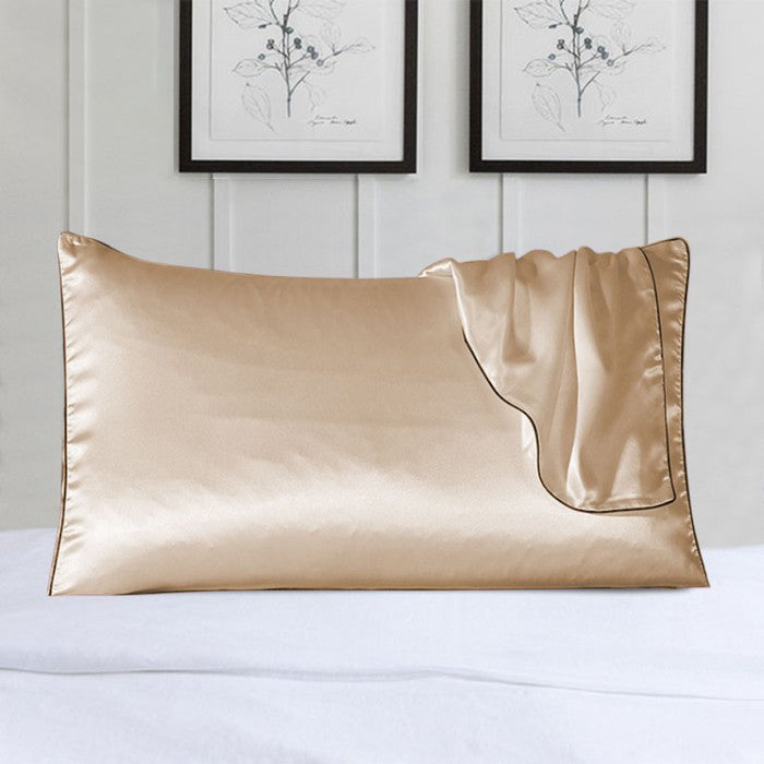 2-Pack 100% Silk Pillow Cover With Trim Geniue Stockist For Sale