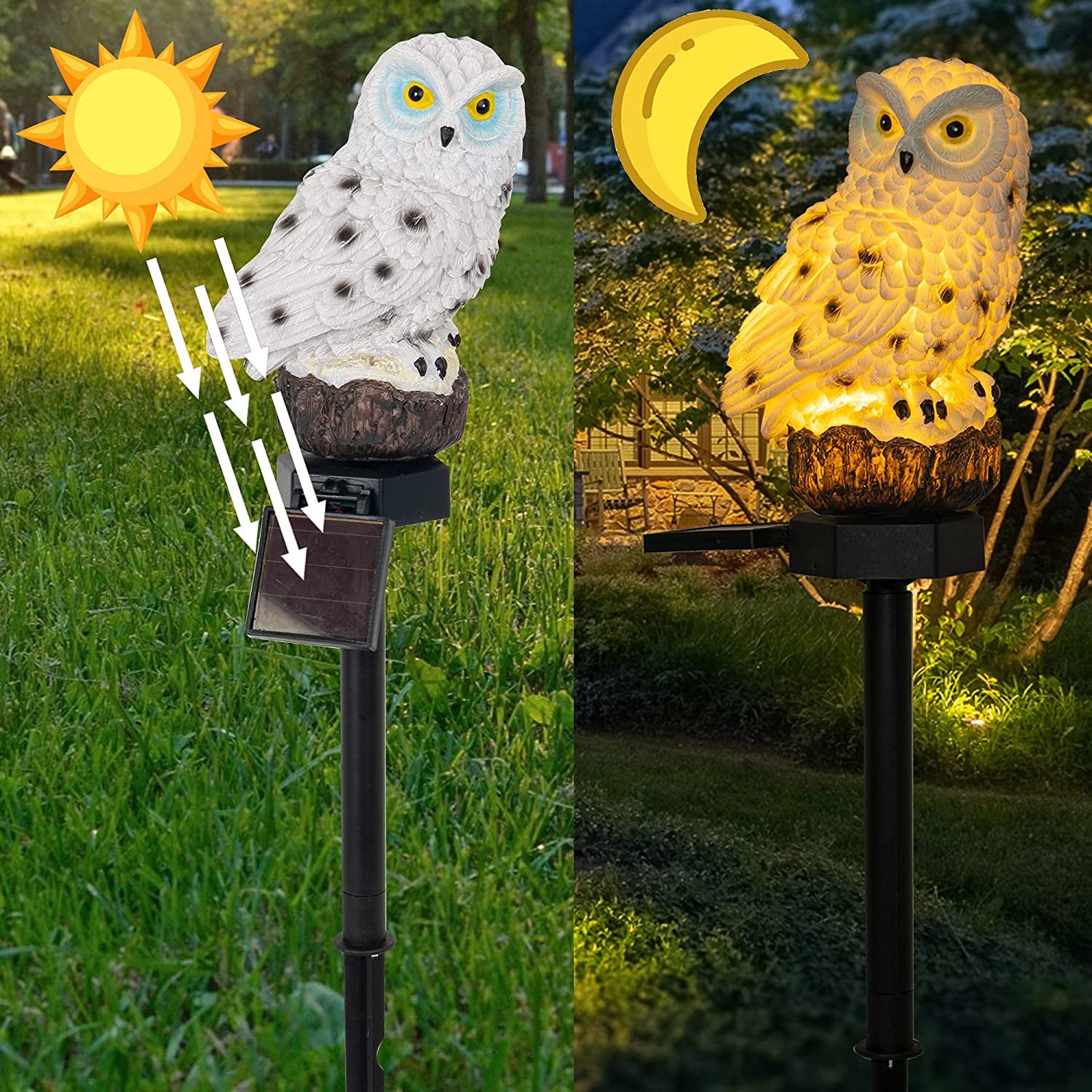 2-Pack: LUMN8 Owl Figure Solar LED Lights View Cheap Online