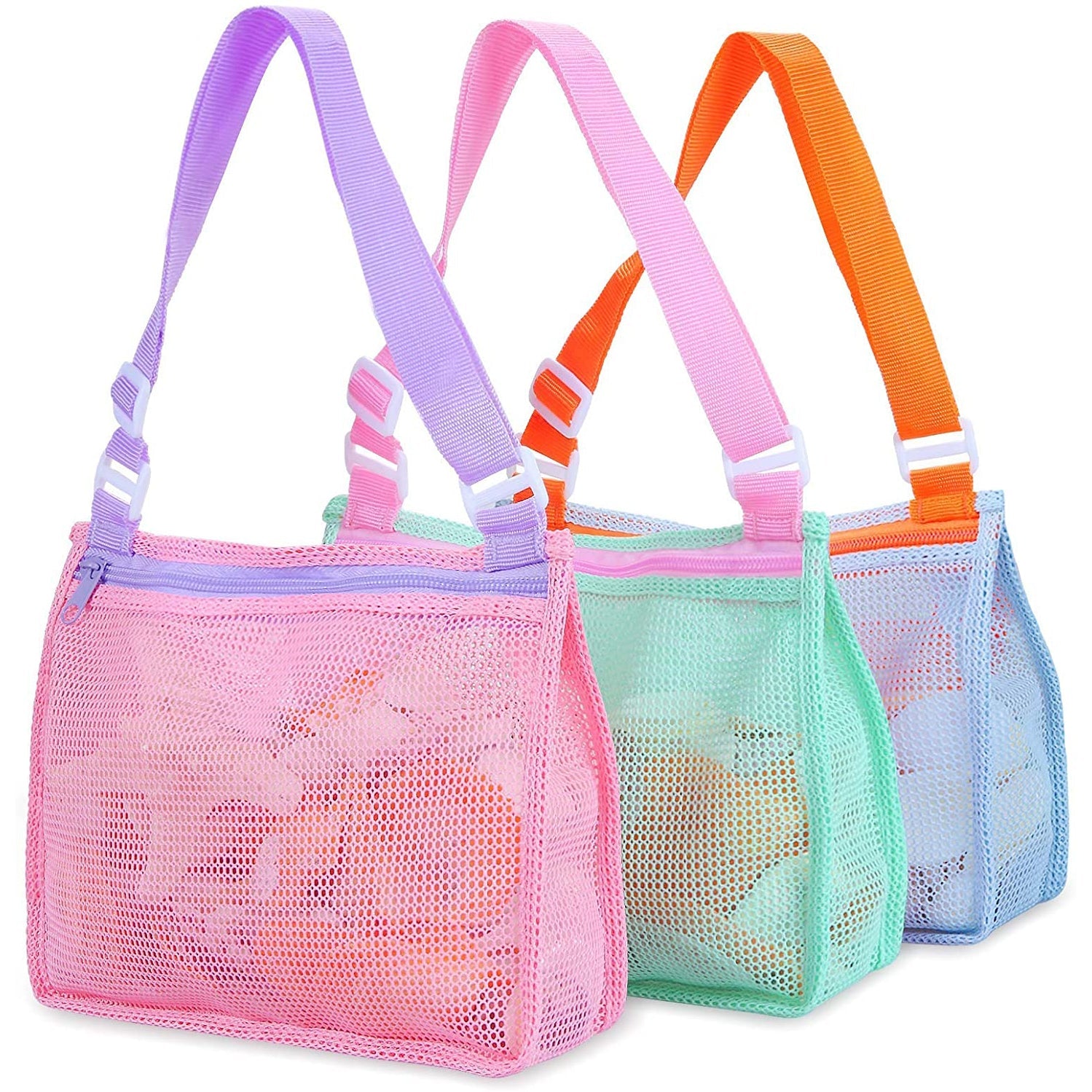 3-Piece: Mesh Toy Beach Bag Free Shipping Discounts