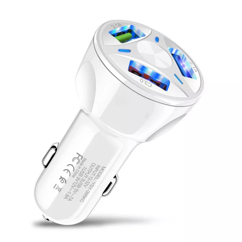 3-Port LED Car Charger Cheap With Mastercard