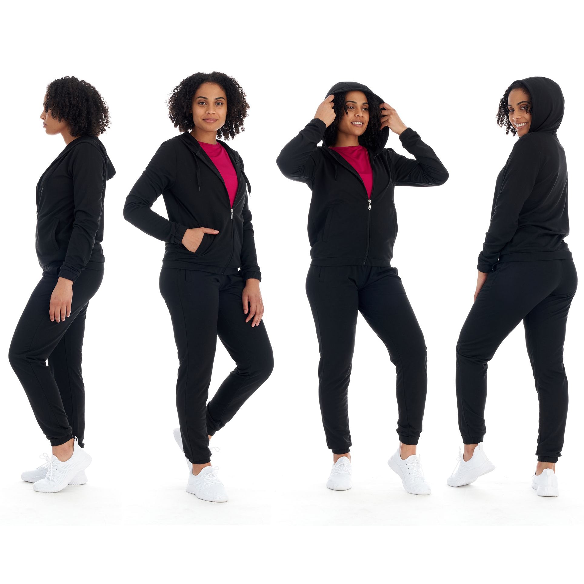 2-Piece: Women's Athleisure Fleece Jogger Sweatpants and Hoodie with Pocket Set Buy Cheap Hot Sale