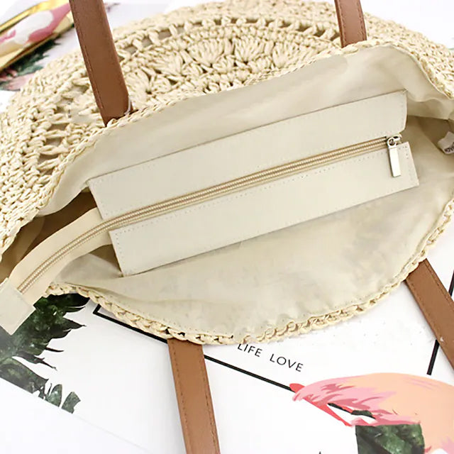 Women's Straw Tote Bag Boho Style Popular Online