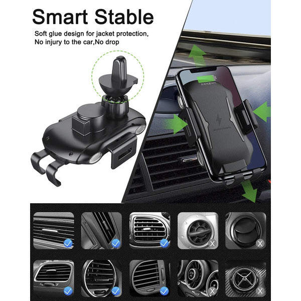 Automatic Clamping Wireless Car Charger Mount Cheap Online Store Manchester