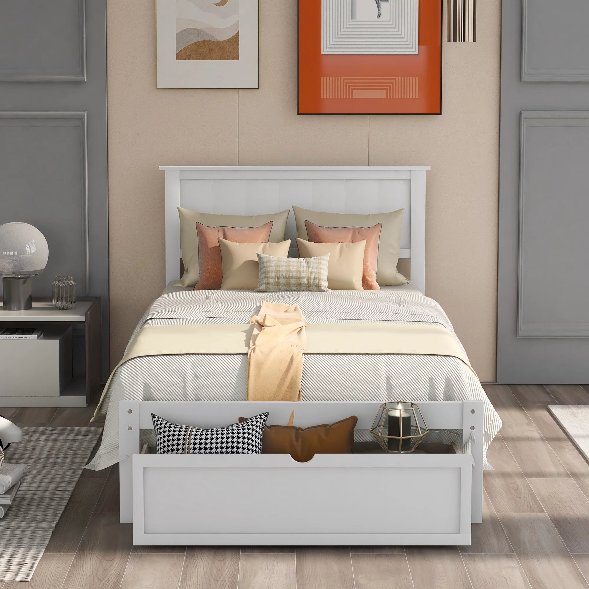 Twin Size Platform Bed with Storage Discount Order