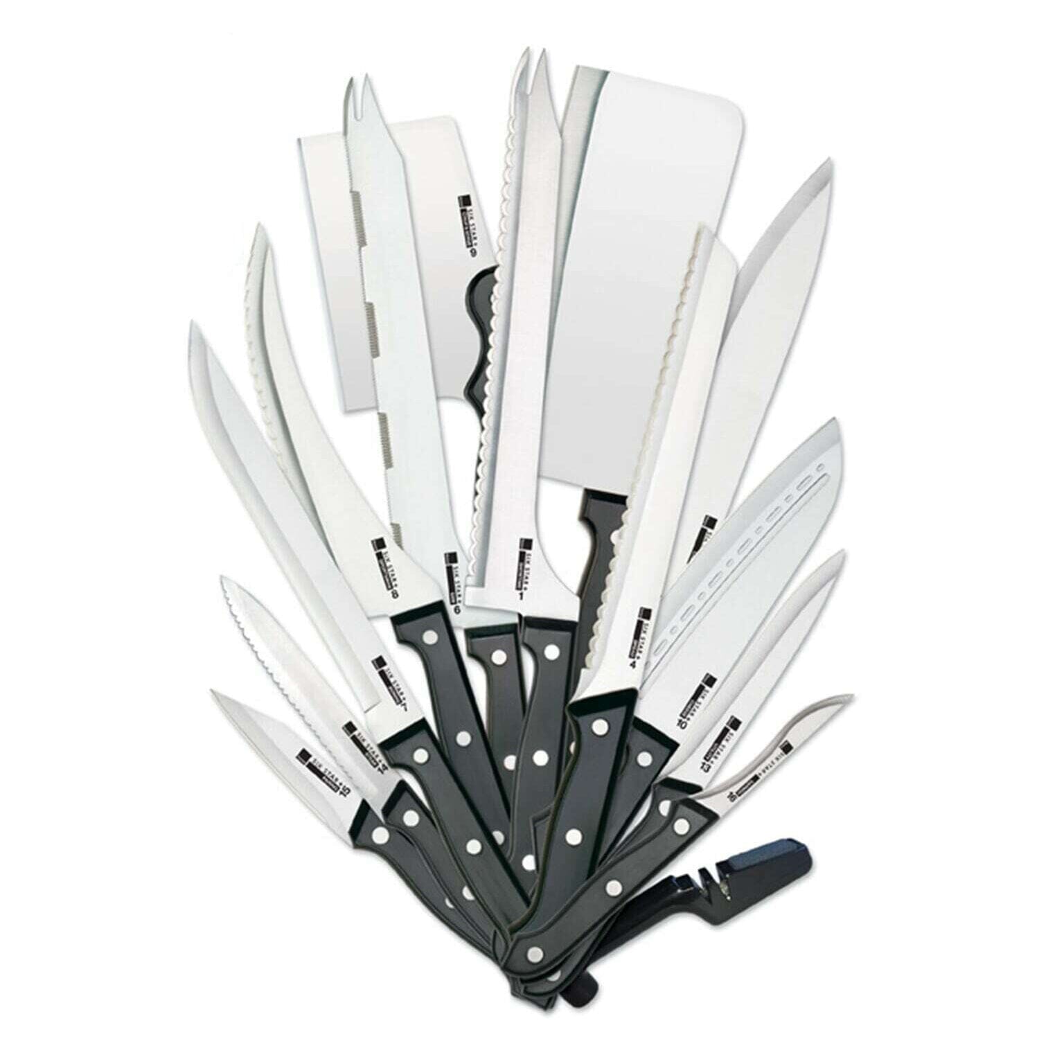 20-Piece: Ronco Full-Tang Handle Professional Kitchen Knife Set 2025 Sale Online