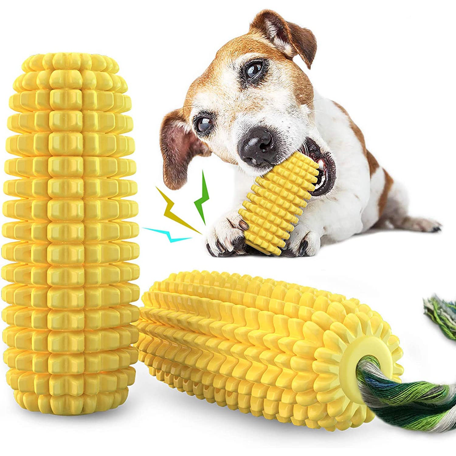 Indestructible Tough Durable Chew Corn Squeaker Interactive Dog Toys Stockist Online