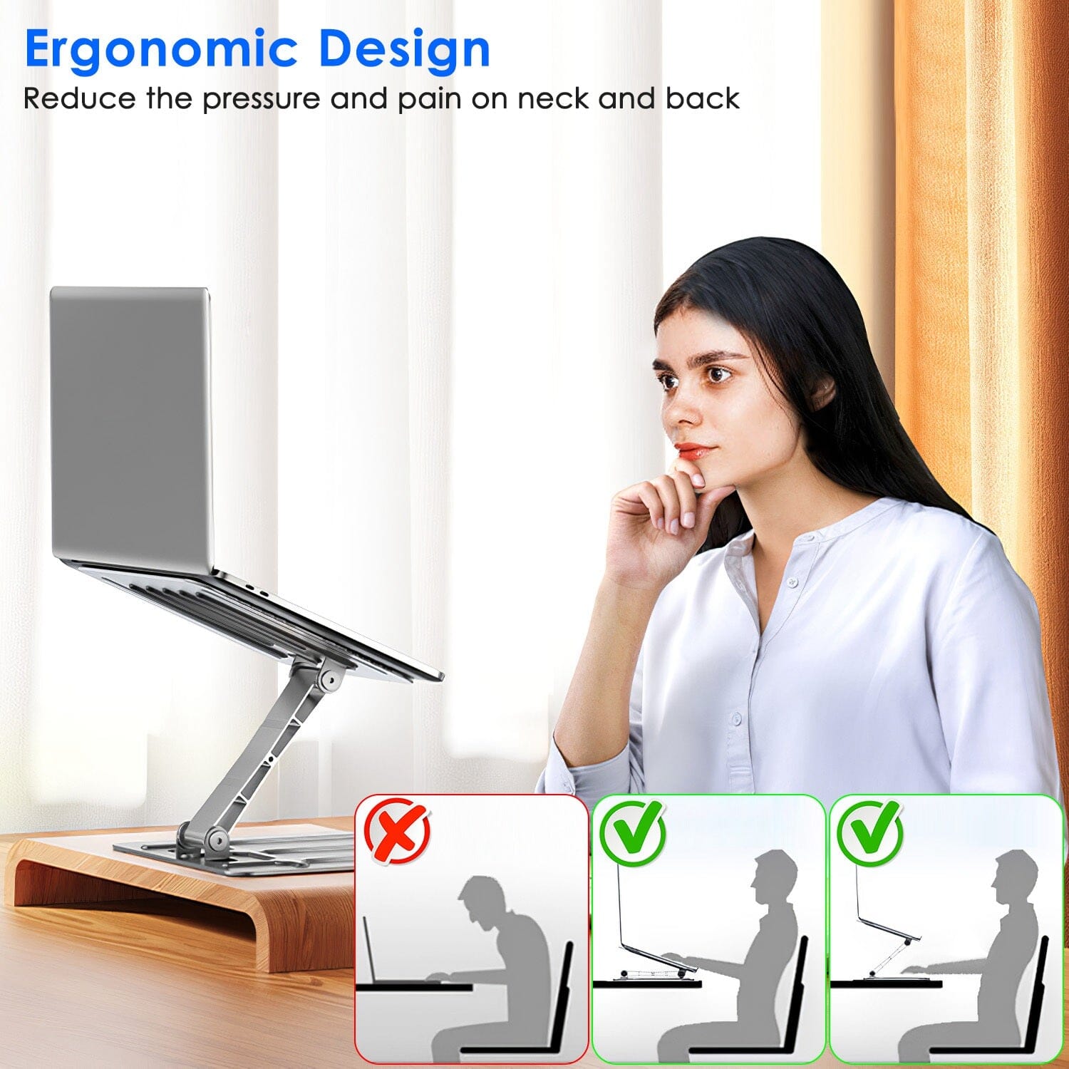 Adjustable Stepless Angle Laptop Stand Riser Sale Real