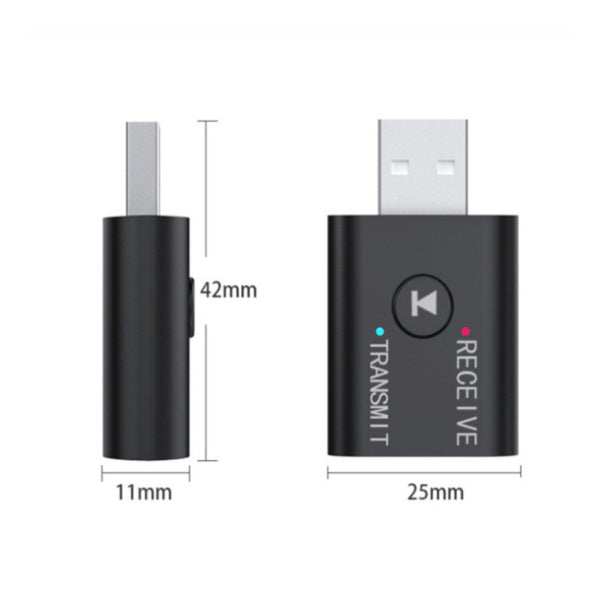 2-Piece: 2-in-1 USB Wireless Bluetooth Adapter 5.0 Transmitter Free Shipping 100% Guaranteed