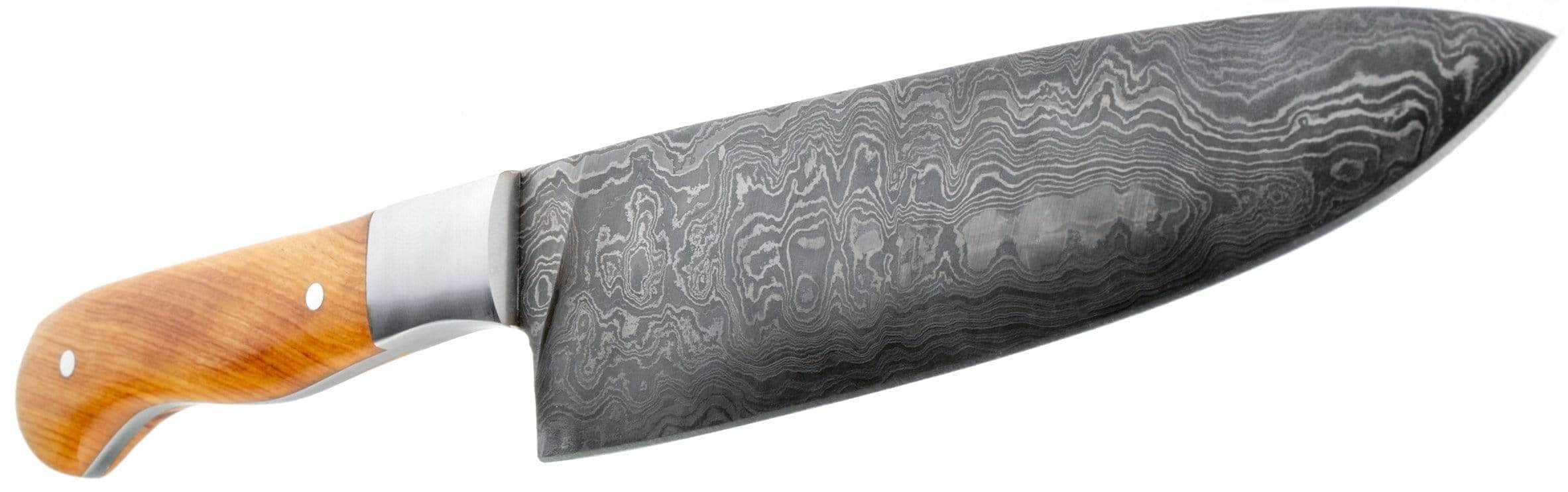 White Deer Damascus Steel Chef Knife, 8 Blade, Olive Wood Handle Cheap Pice Free Shipping
