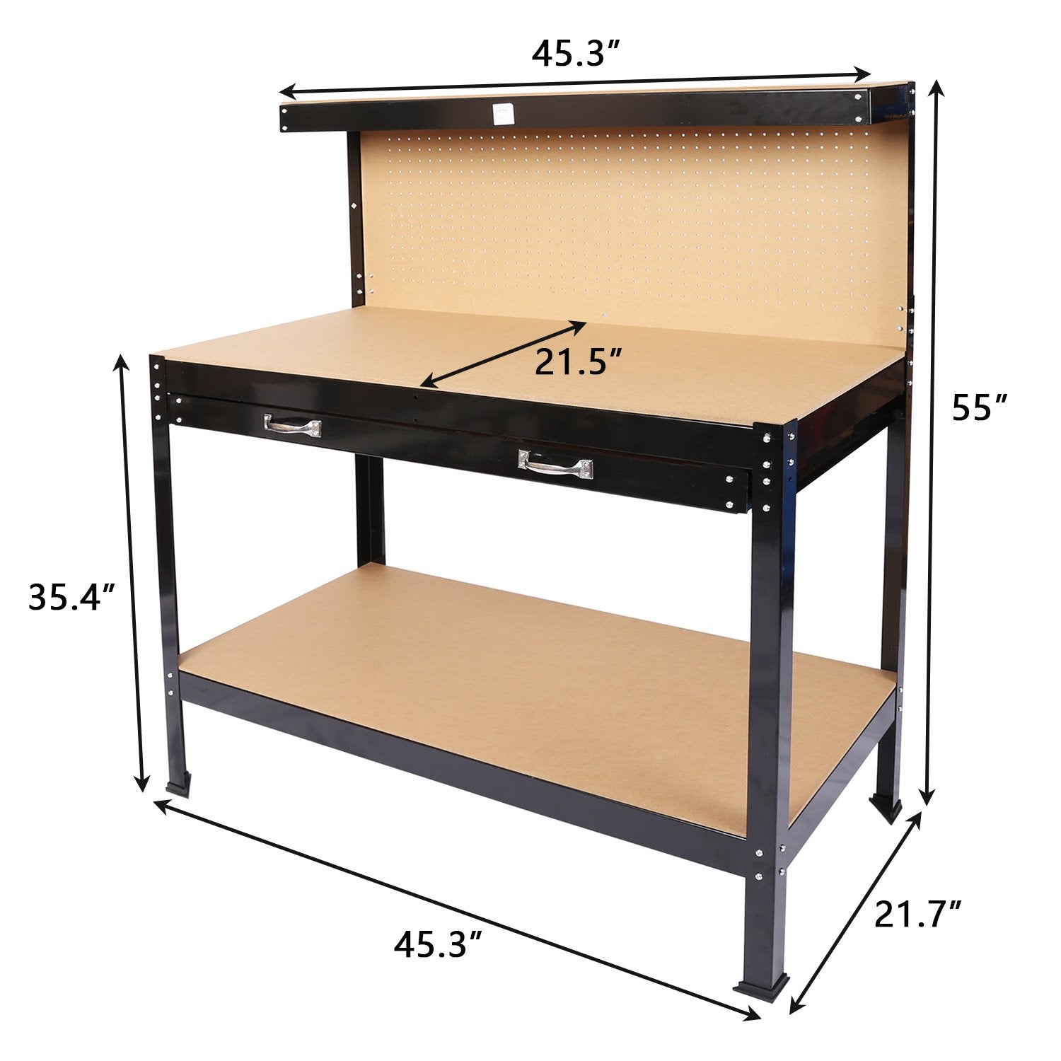 Work Benches for Garage Shop Work Station Tools Table with Peg Board and Drawers Footlocker Pictures Sale Online