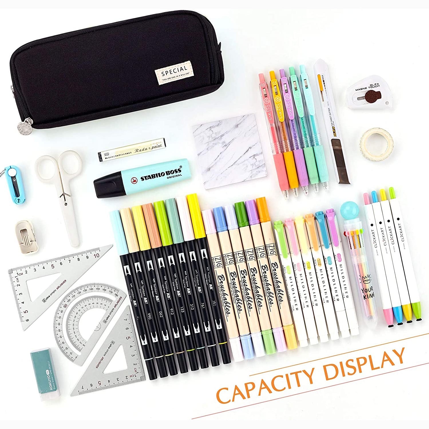 Large Capacity 3 Compartment Pouch Pencil Case Buy Cheap Pices