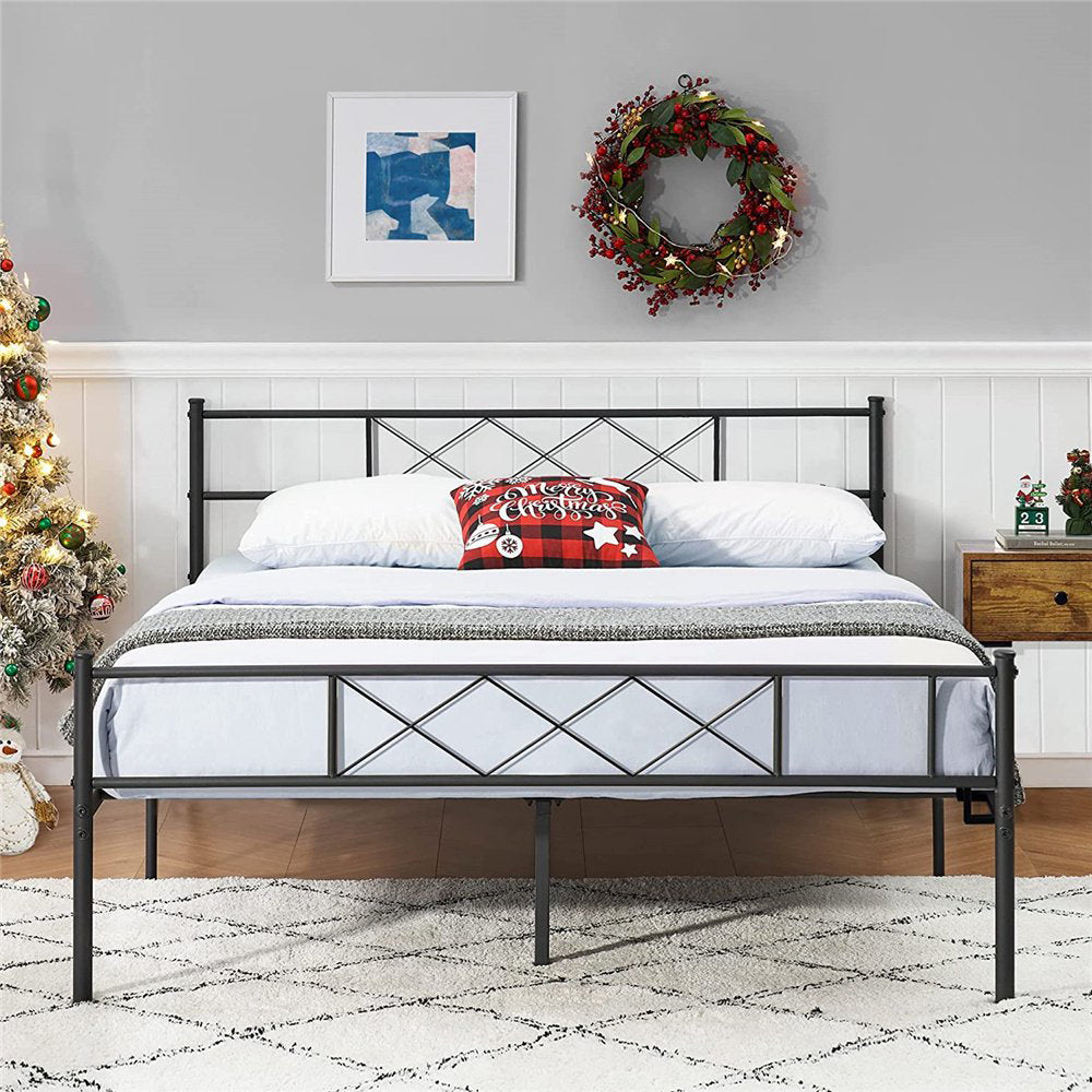 Full Size Bed Frame with Headboard Clearance With Credit Card