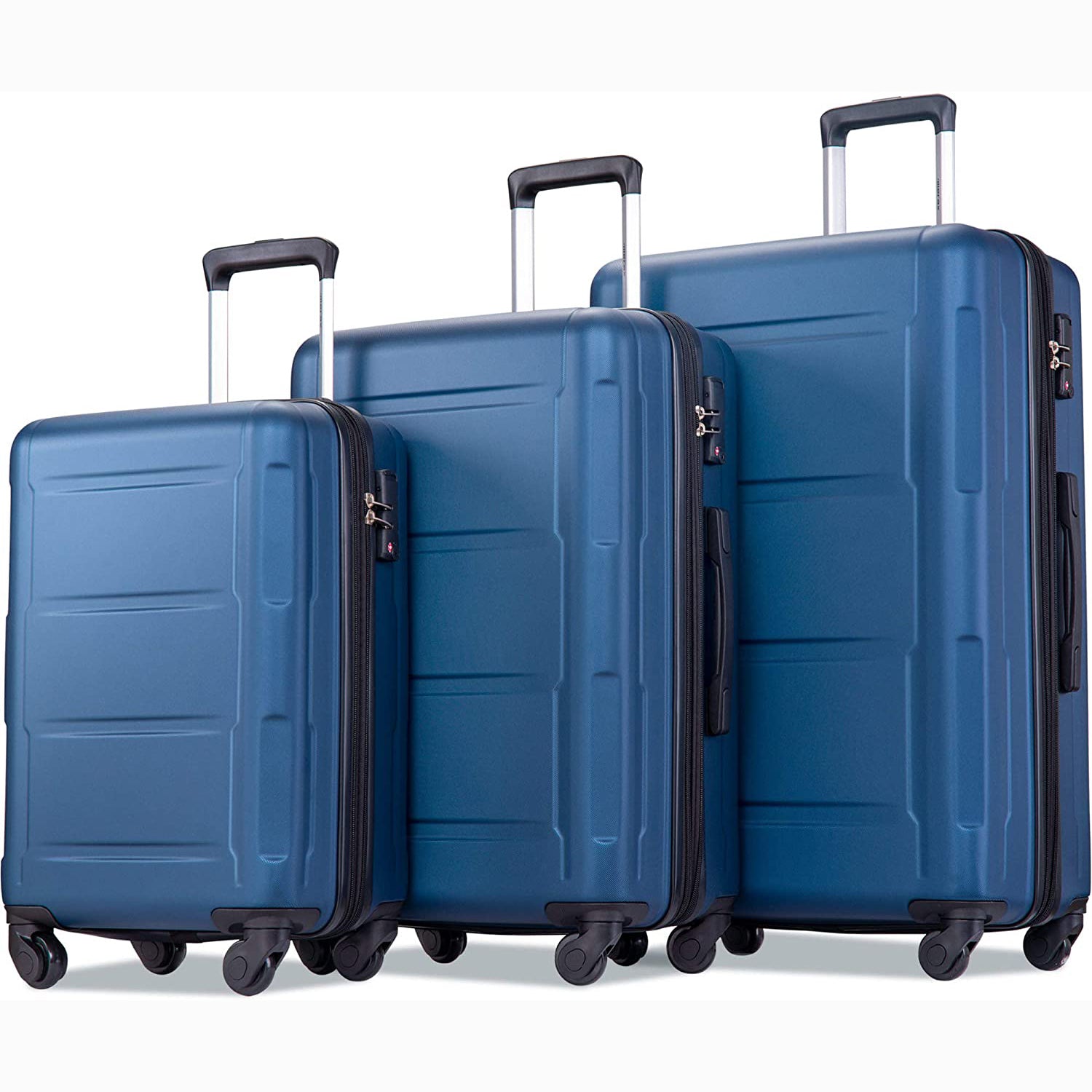 3-Piece Set: Lightweight Hard Luggage with Swivel Wheels and TSA Lock Cheap Sale For Cheap