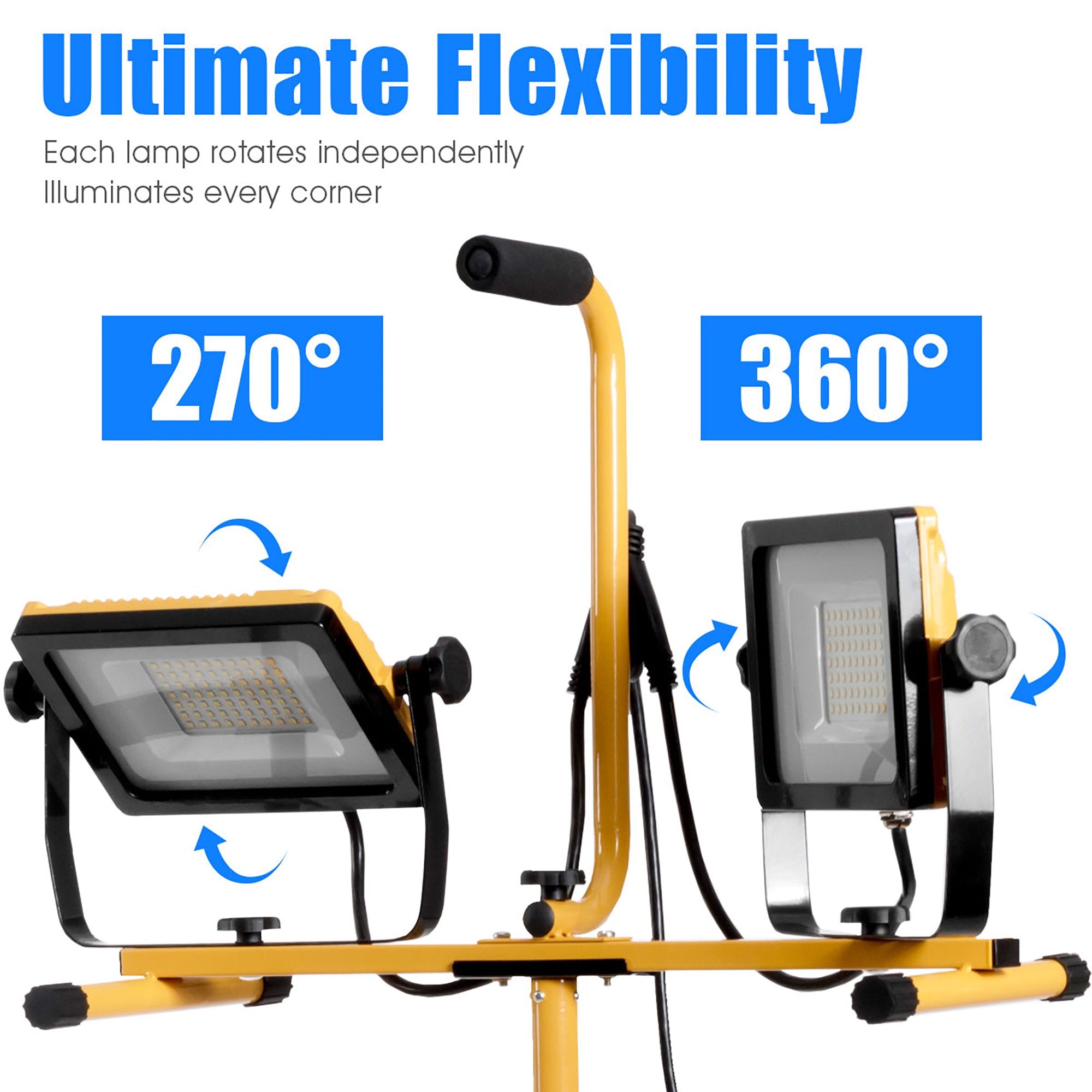 LED Dual-Head Work Light with Adjustable Tripod Stand Clearance Great Deals