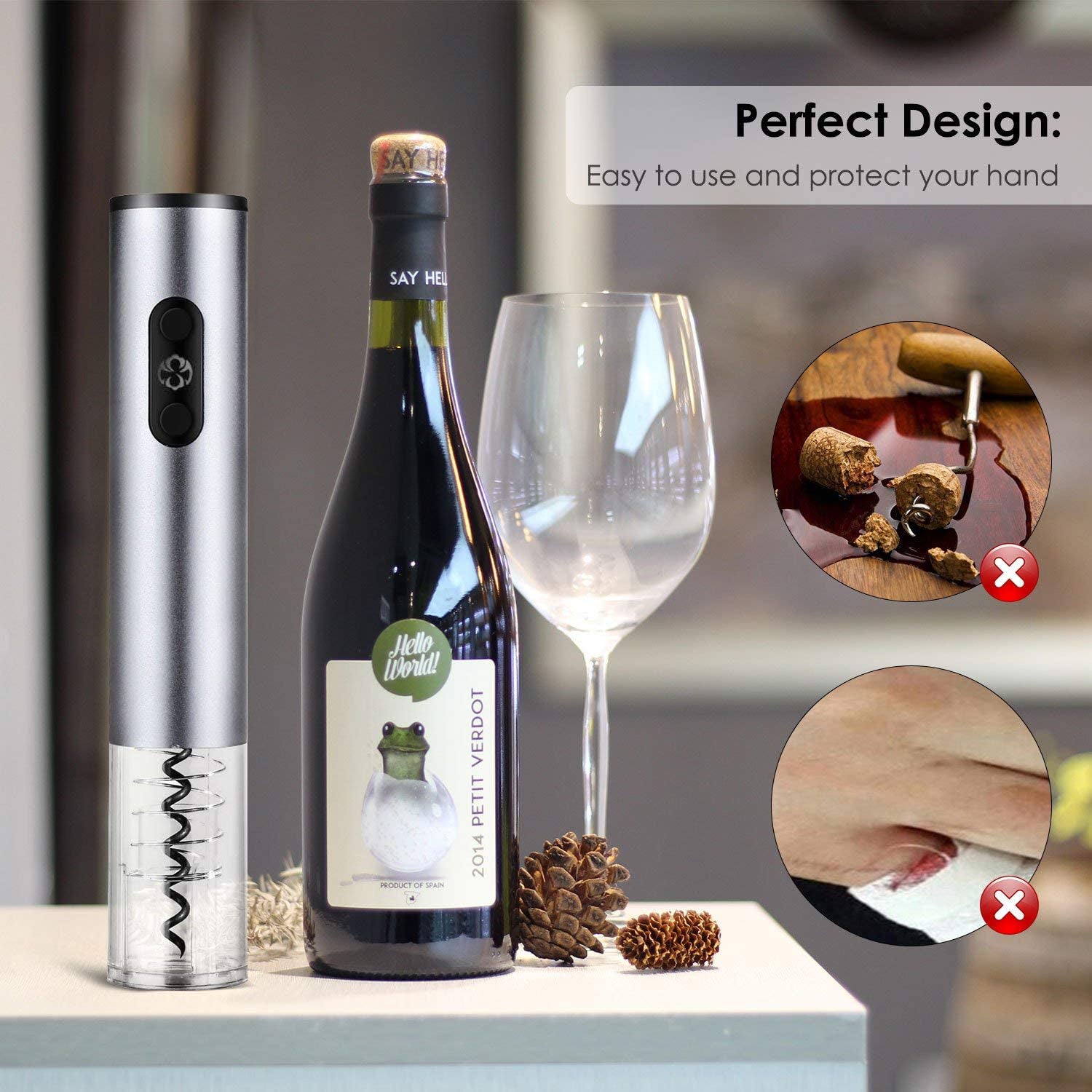 4-Piece Set: Electric Wine Bottle Opener Buy Cheap Big Sale