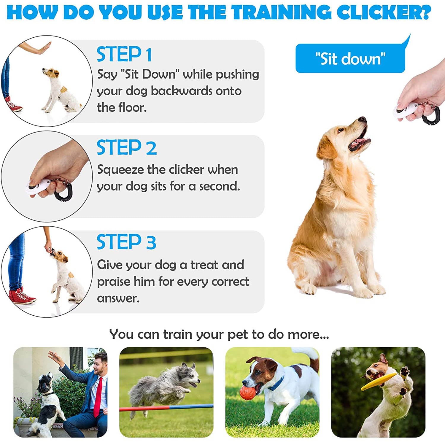 4-Pack: OYEFLY Dog Training Clicker with Wrist Strap Limited Edition Cheap Pice