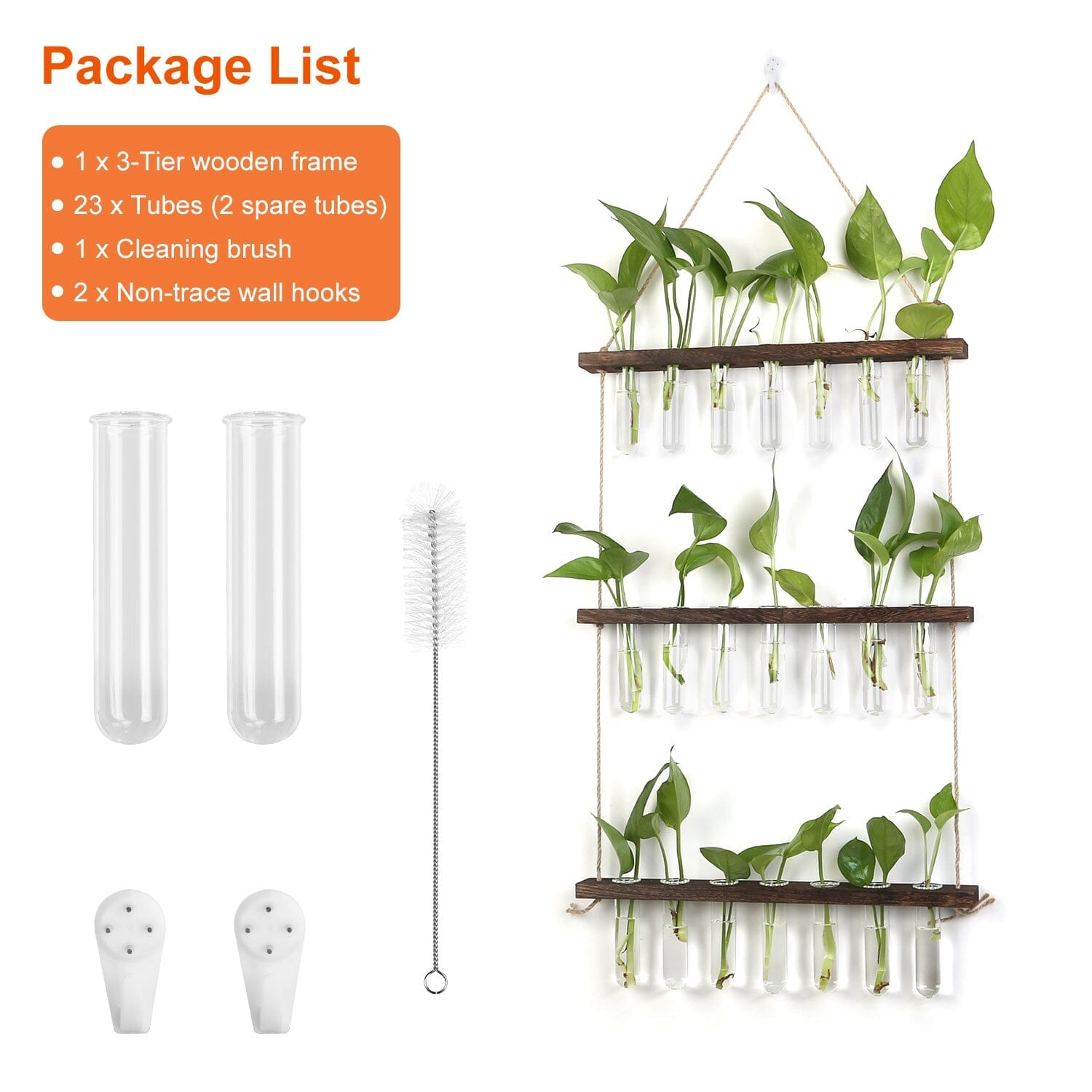 3-Tier Wall Hanging Glass Tube Planter Outlet Buy