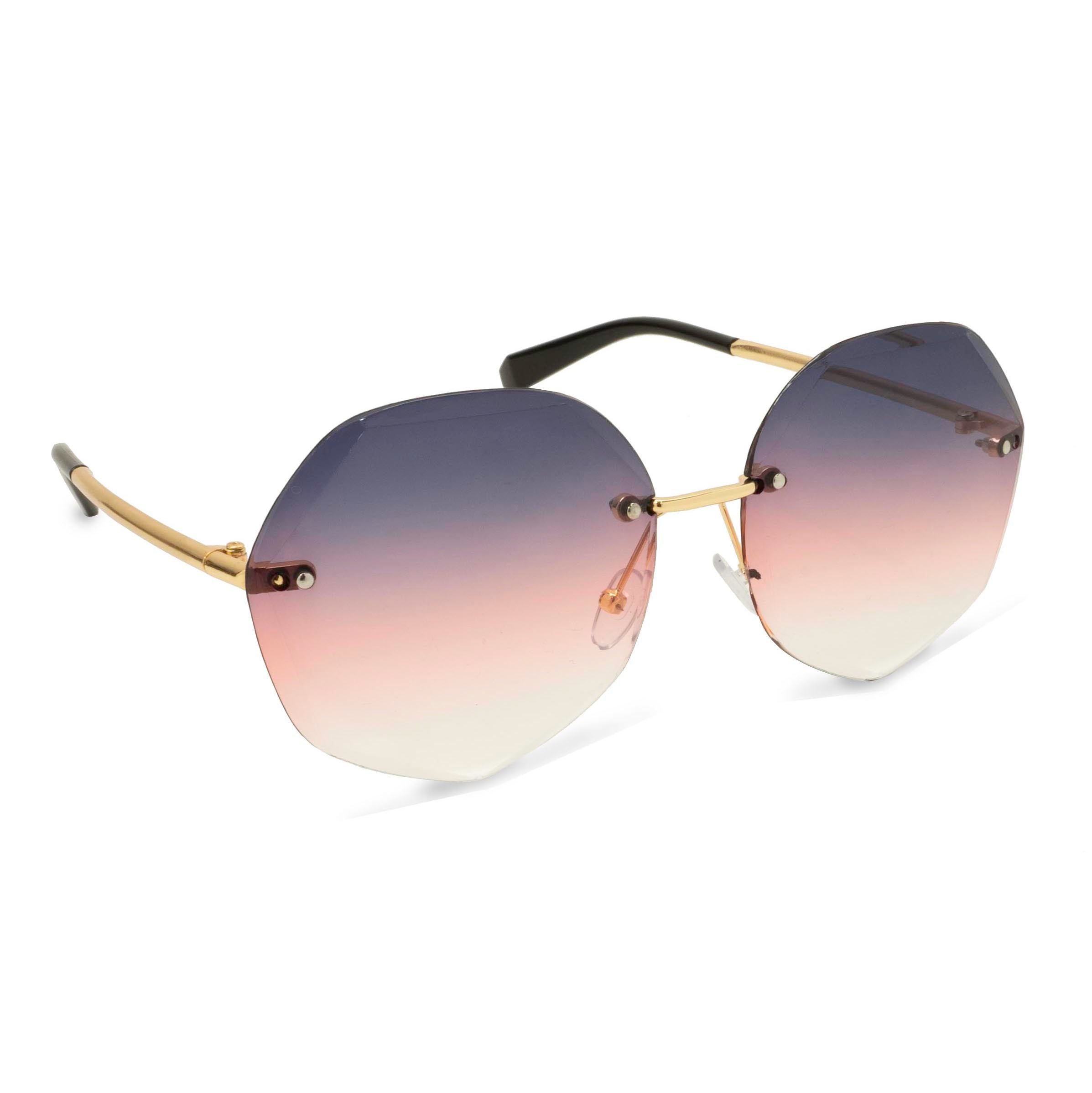 Polygon Stylish Oversized Gradient Sunglasses Best Seller