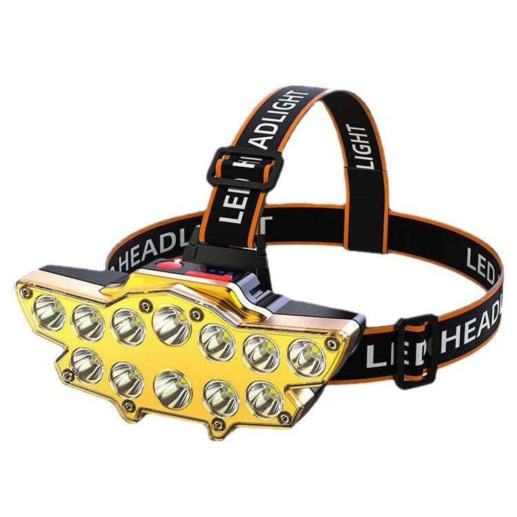 12 x P90 LED Headlamp USB Rechargeable Long Shoot 4 Modes Outlet Ebay