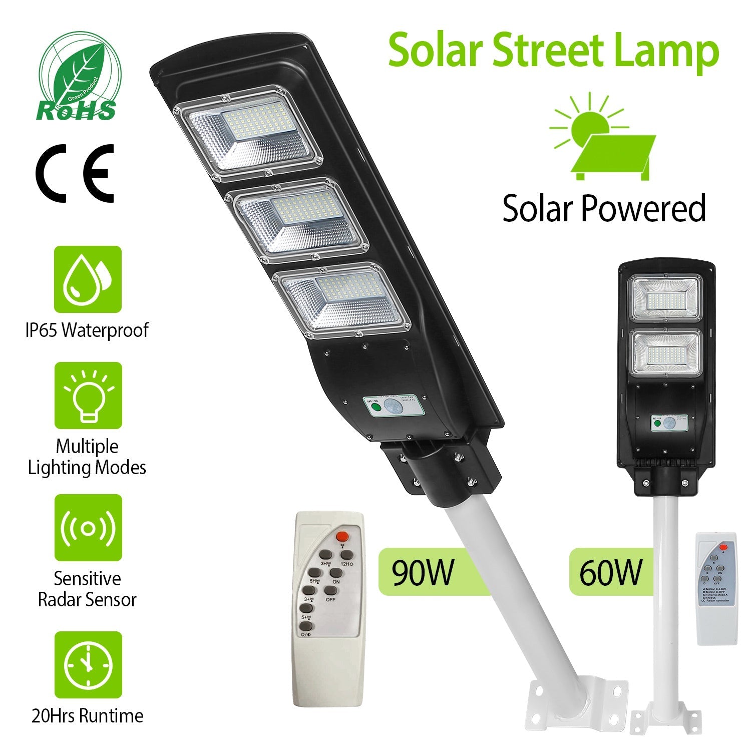 Solar Wireless IP65 Waterproof Street Path Light Free Shipping Classic