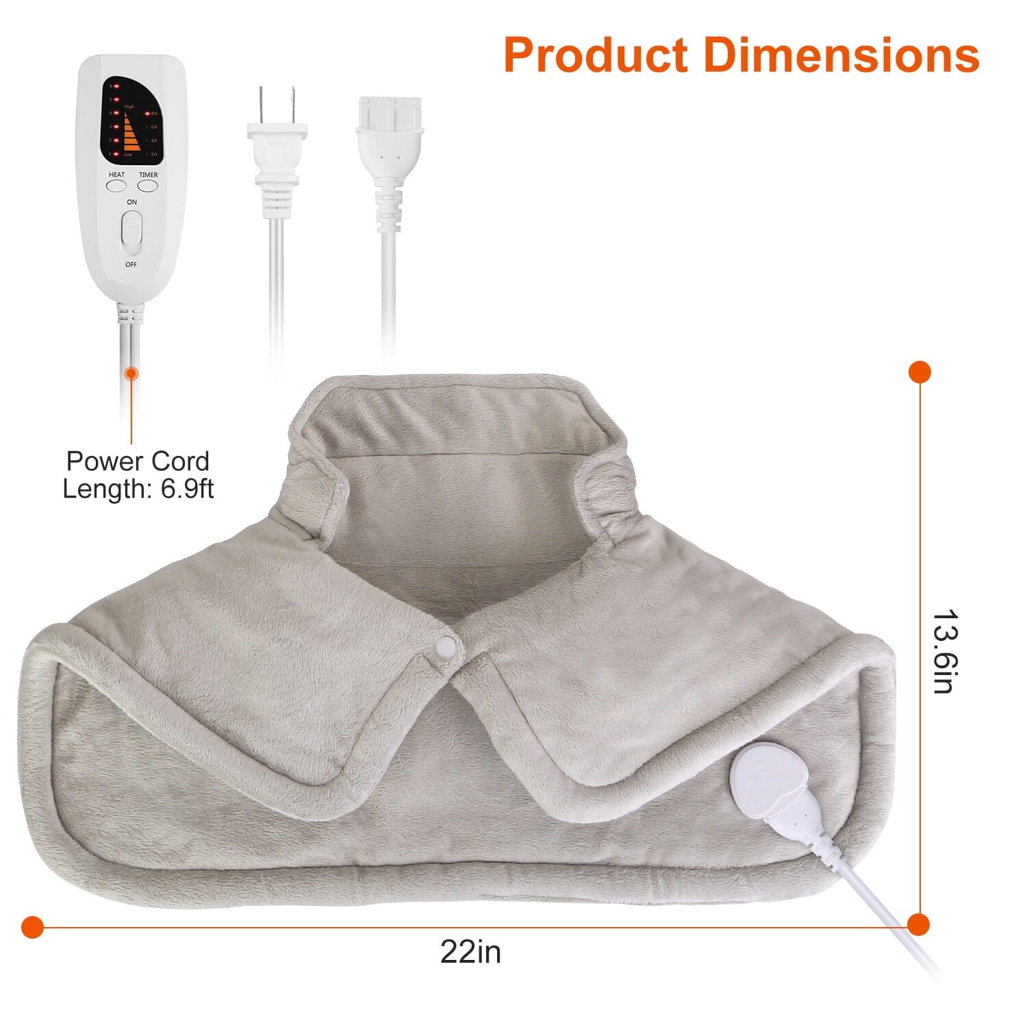 Large Weighted Heating Pad for Neck and Shoulders Sale 100% Guaranteed