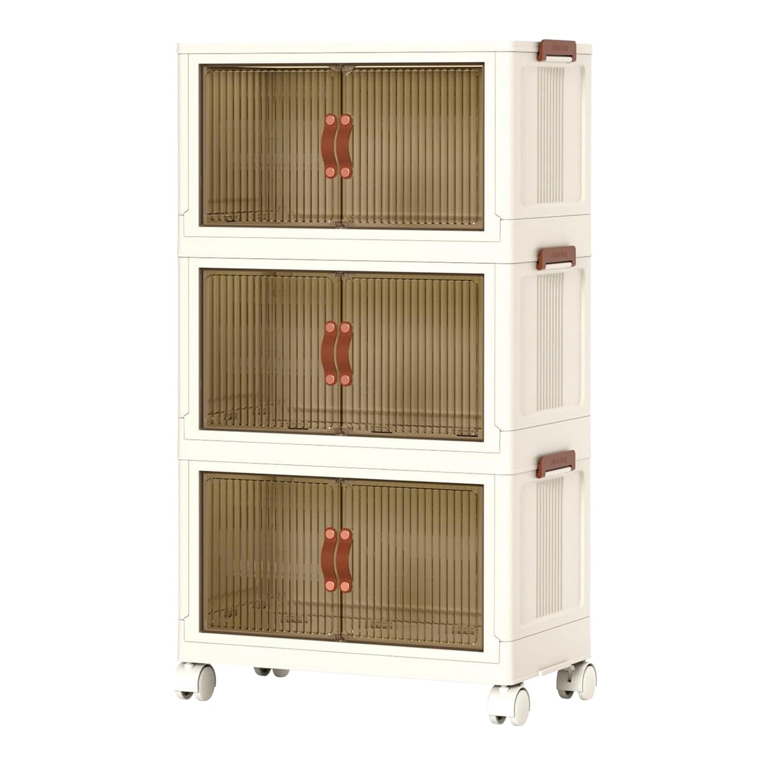 3-Pieces: Foldable Storage Bins with Lid Front Magnetic Door Collapsible Stackable Closet Organizer Pictures Online