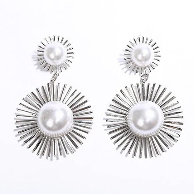 2-Pairs: Women's Imitation Pearl Alloy Earrings Visit Sale Online