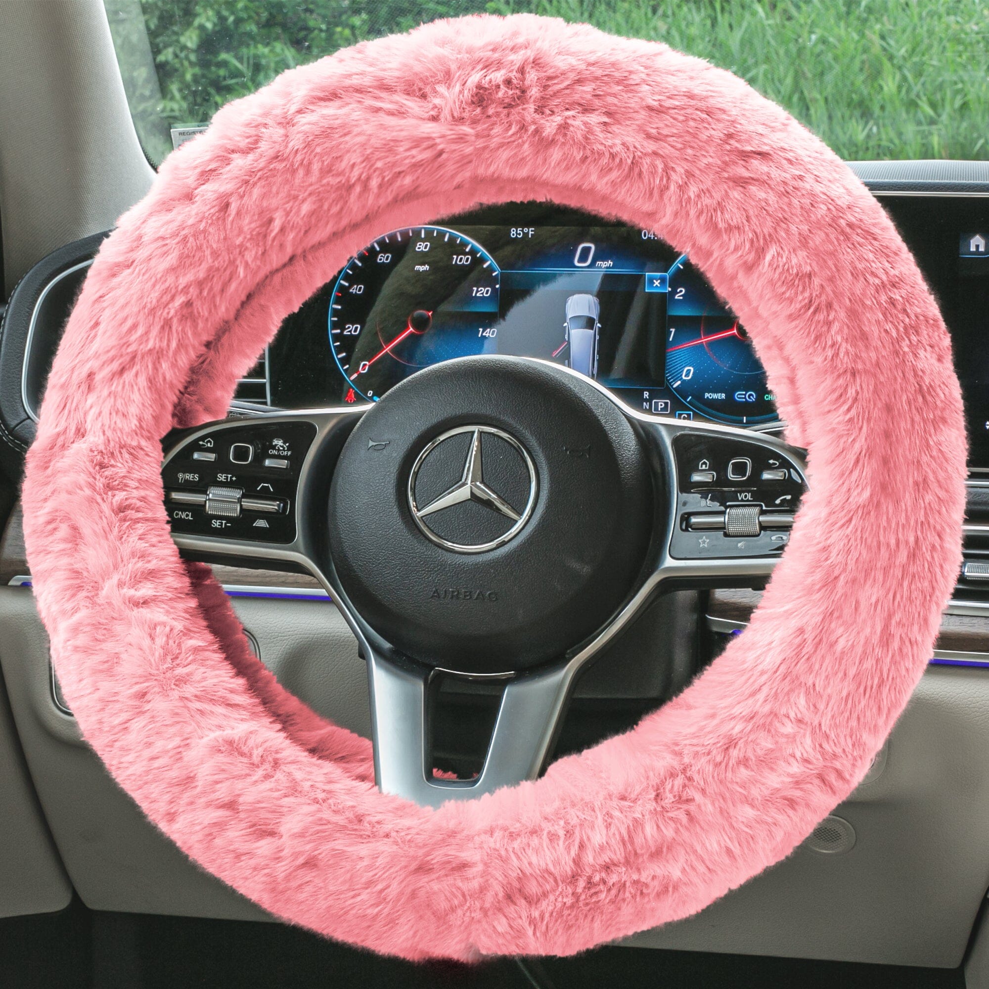 Doe16 Faux Rabbit Fur Steering Wheel Cover Outlet Choice