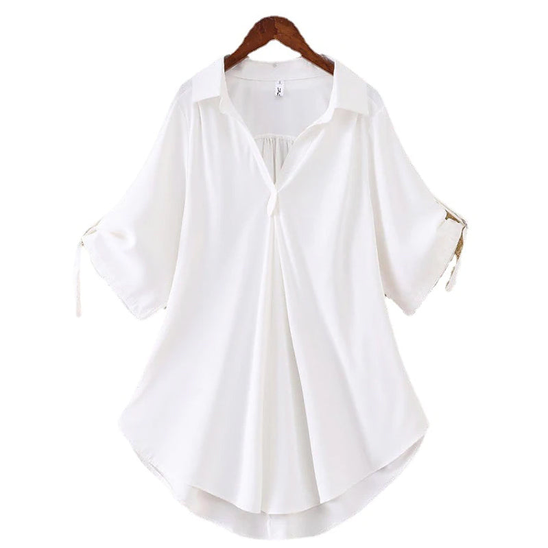 Women's Shirt Solid Color Top Real Online